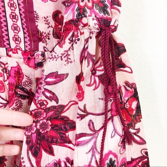 NWT Kate Spade Broome Street Pink Conch V-Neck Paisley Blossom Tank Top Size XS - Picture 9 of 13